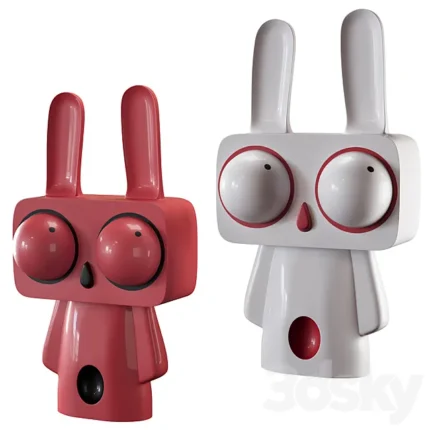 Figurine toy cartoon rabbit 3D Model