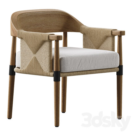 Arteriors Estes Outdoor Dining Chair 3D Model