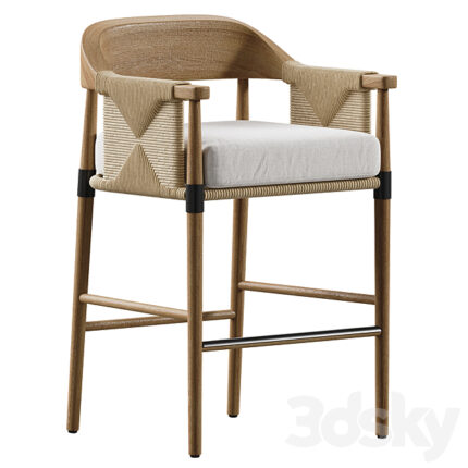 Arteriors Estes Outdoor Bar Stool 3D Model