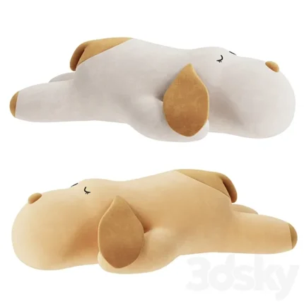 Sleeping Dog Plush 3D Model