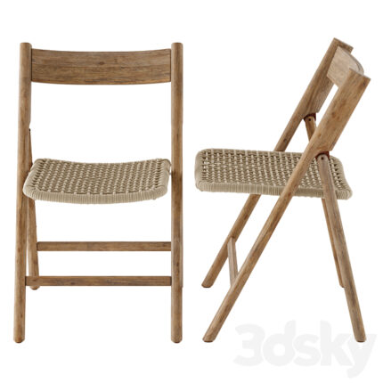 kave home dandara wood folding chair 3D Model