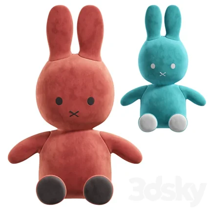 Rabbit Plush Toys 3D Model
