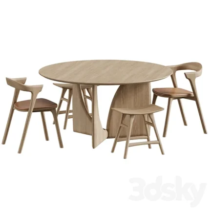 Dining Set 002 3D Model